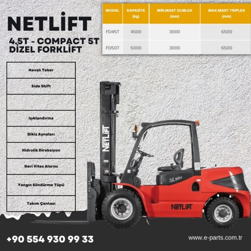 NETLİFT 4.5t - Compact 5t Dizel Forklift